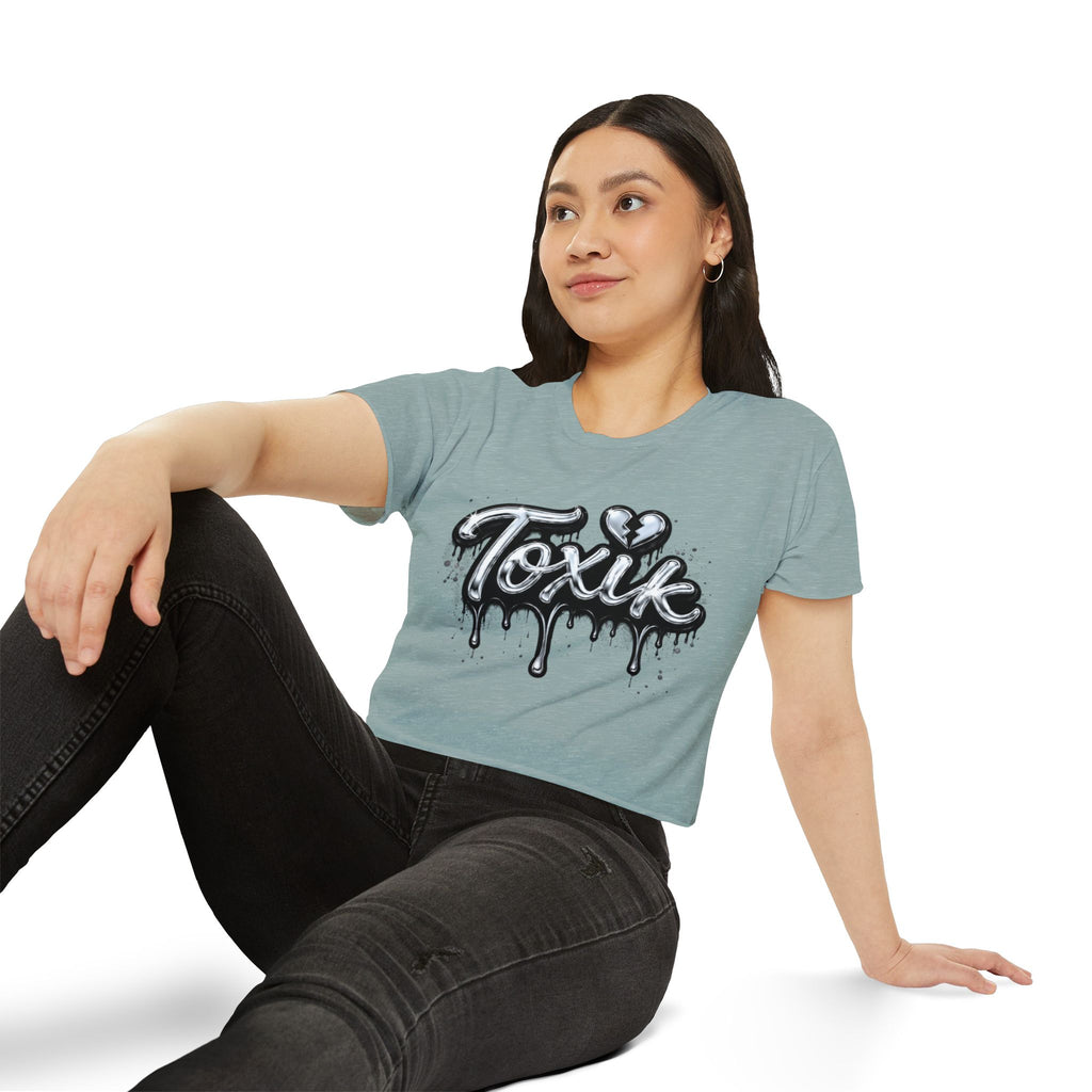Toxik Drip Crop Top — Women's Festival Graphic Tee