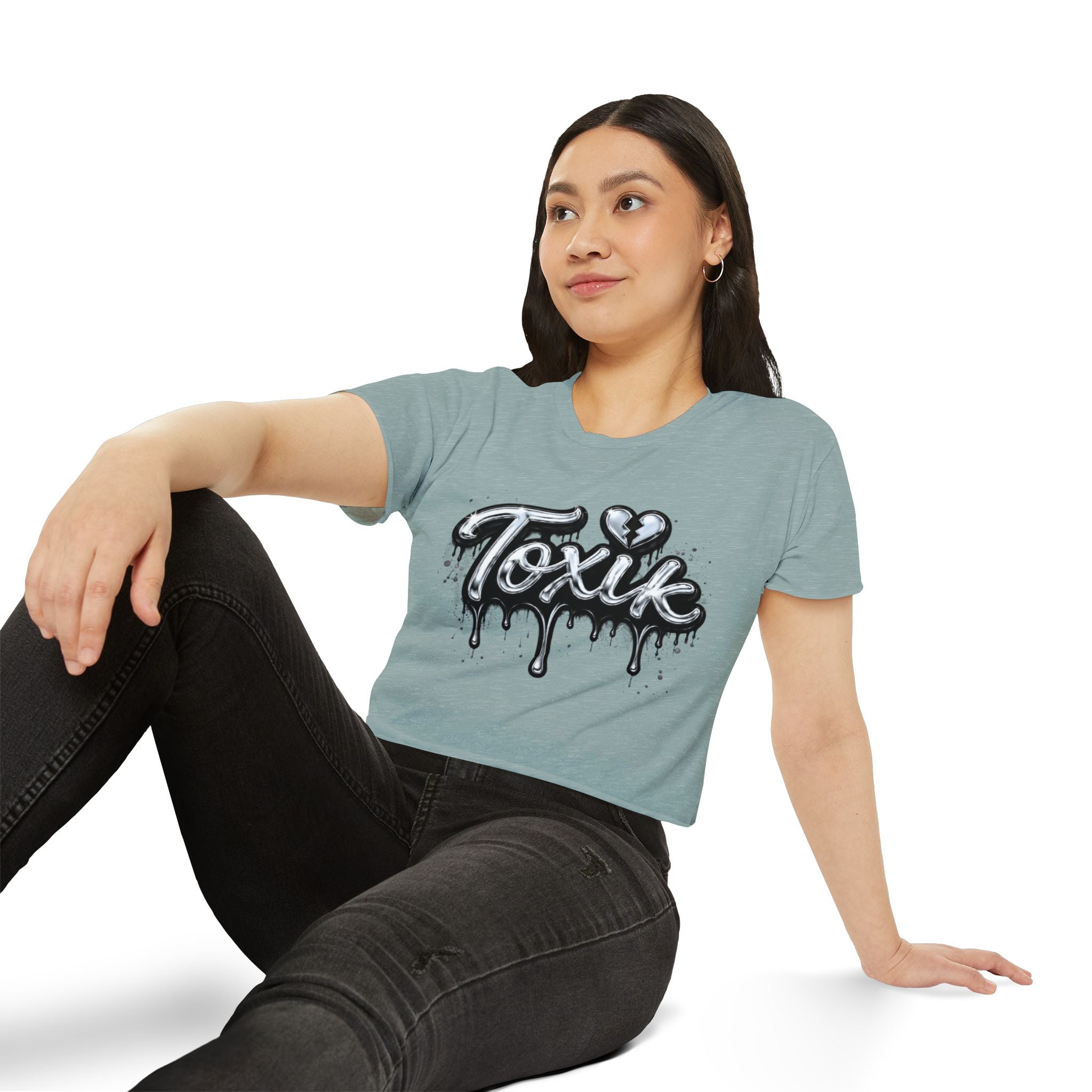 Toxik Drip Crop Top — Women's Festival Graphic Tee