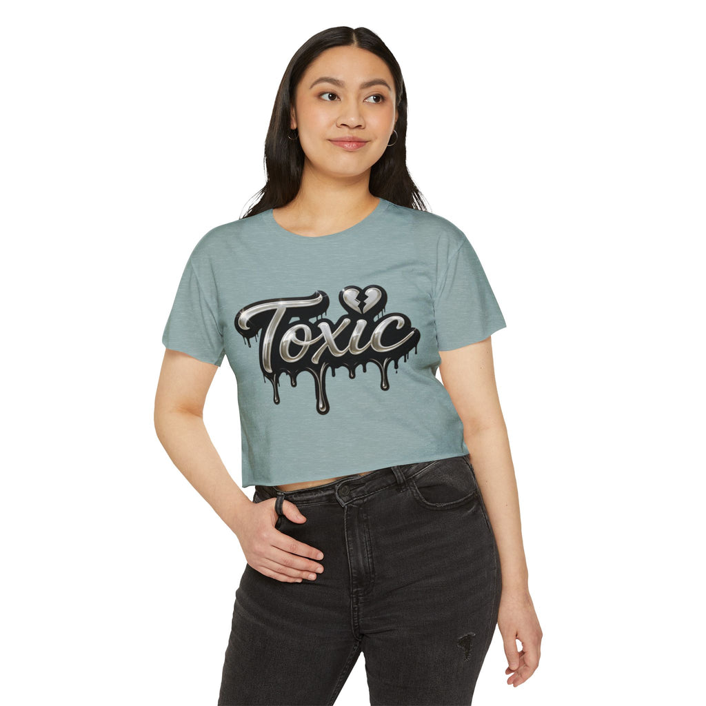 Toxic Drip Crop Top — Women's Festival Graphic Tee