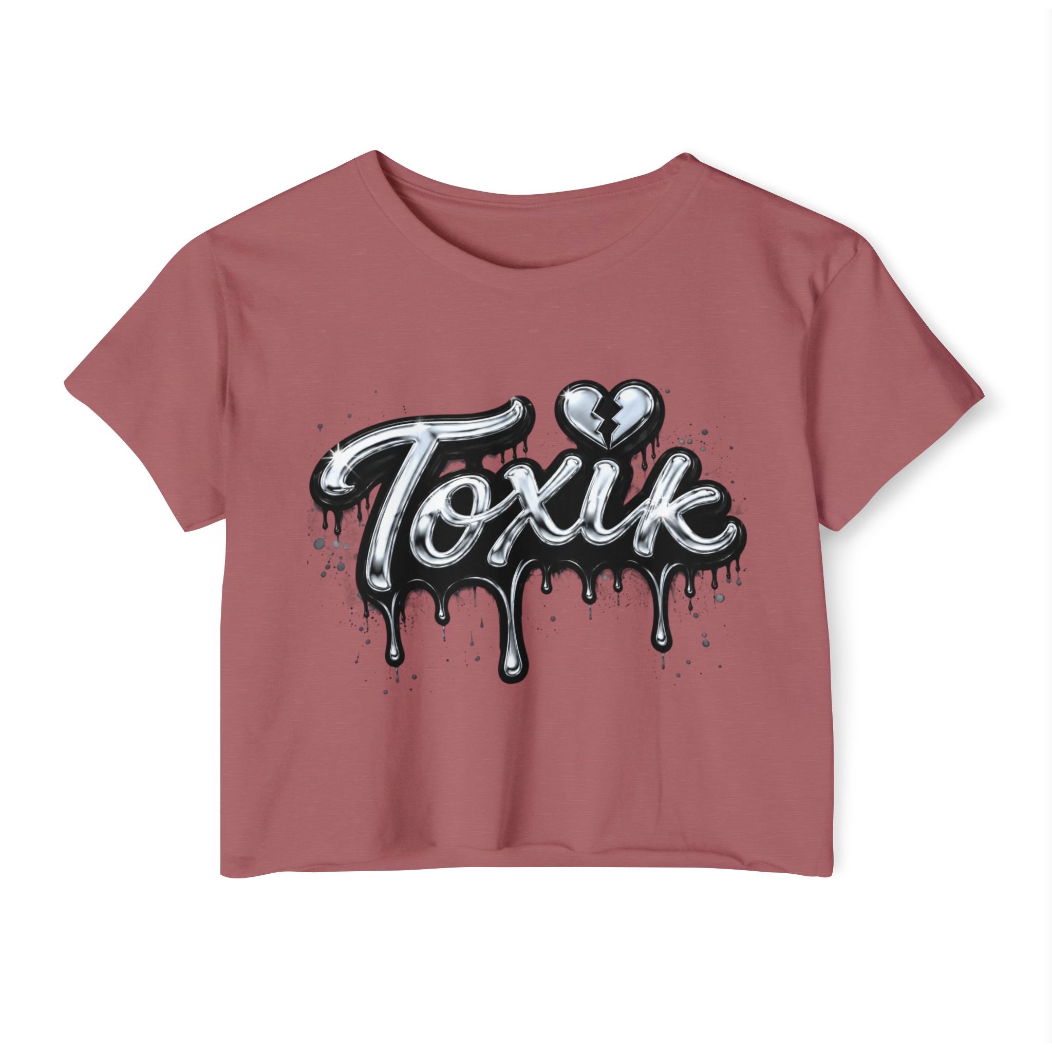 Toxik Drip Crop Top — Women's Festival Graphic Tee