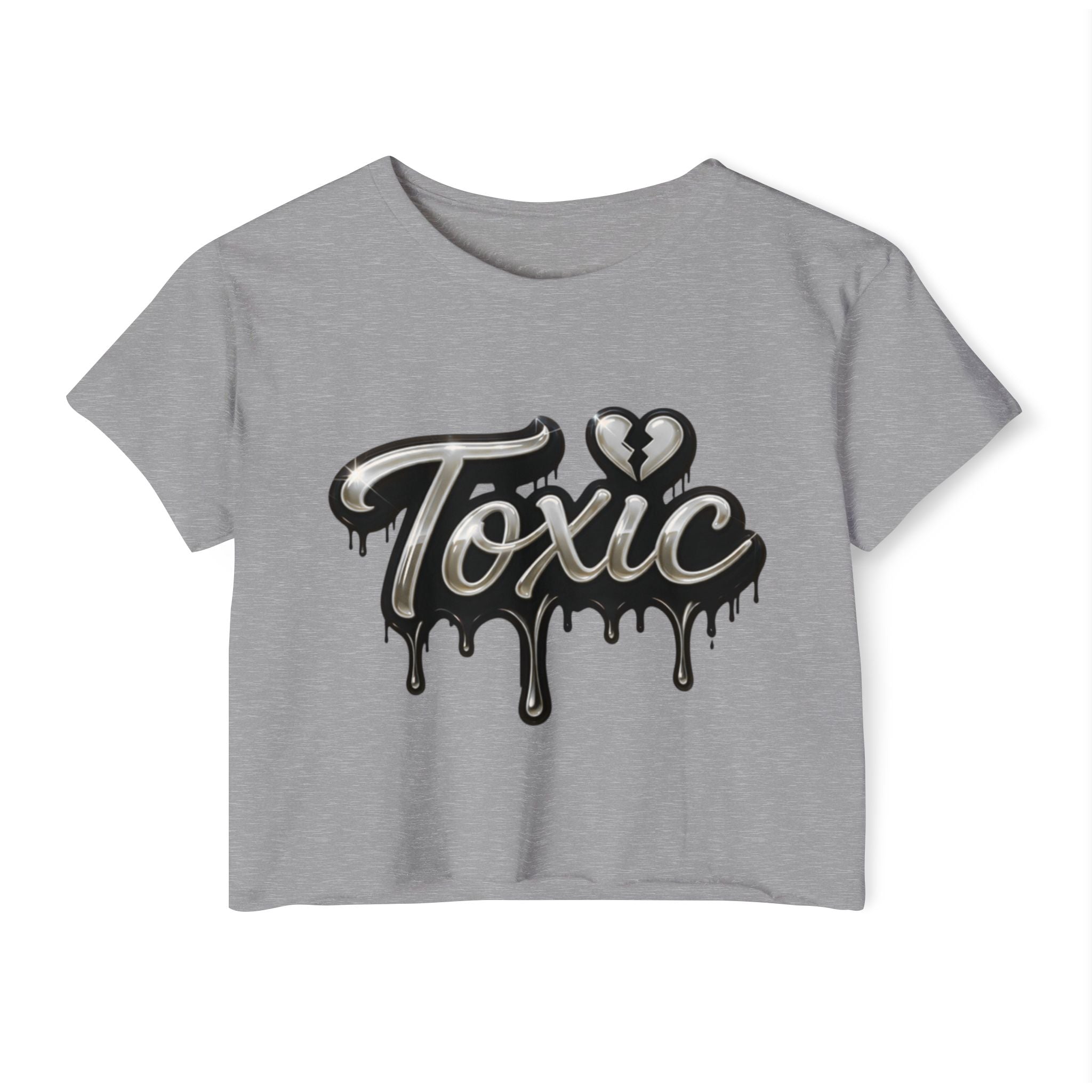 Toxic Drip Crop Top — Women's Festival Graphic Tee