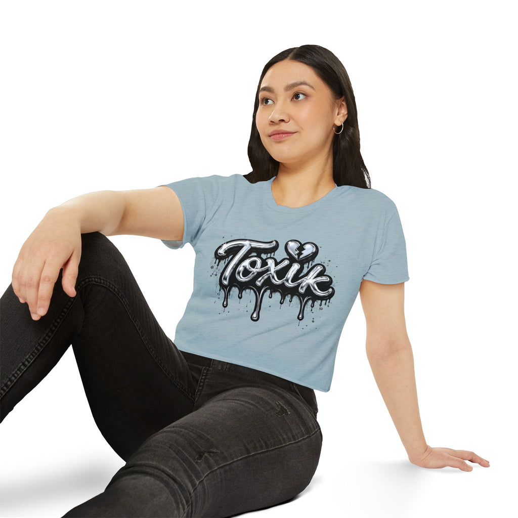 Toxik Drip Crop Top — Women's Festival Graphic Tee
