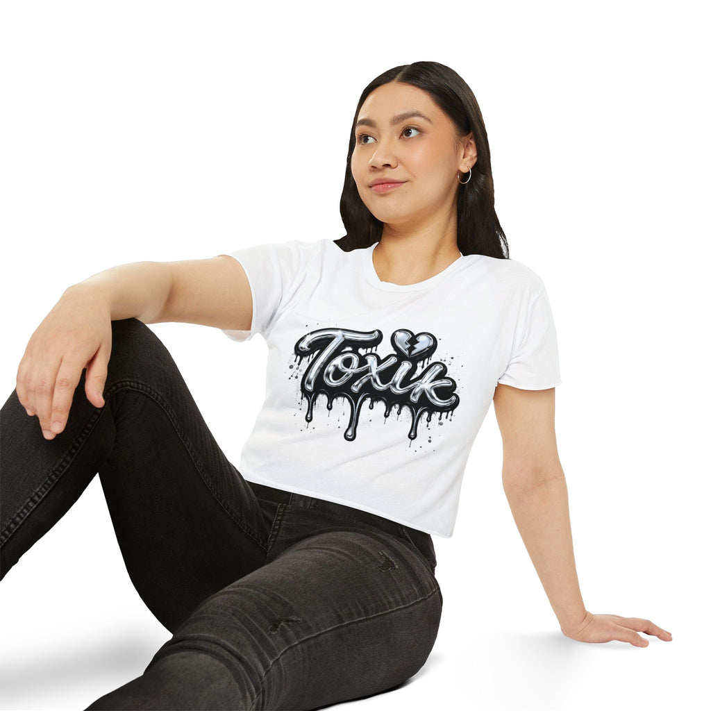 Toxik Drip Crop Top — Women's Festival Graphic Tee