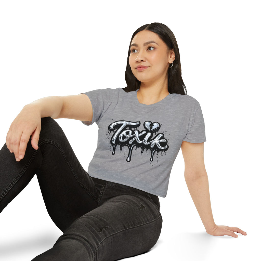 Toxik Drip Crop Top — Women's Festival Graphic Tee
