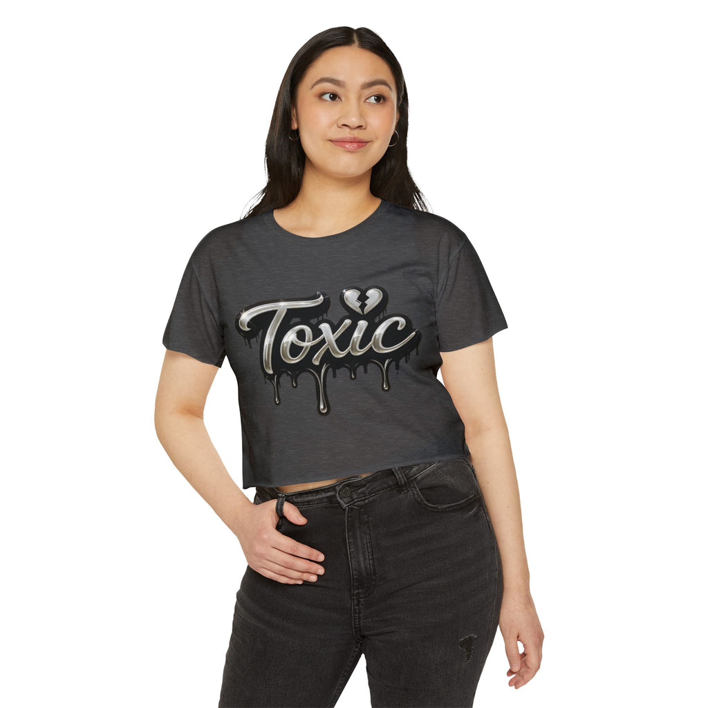 Toxic Drip Crop Top — Women's Festival Graphic Tee