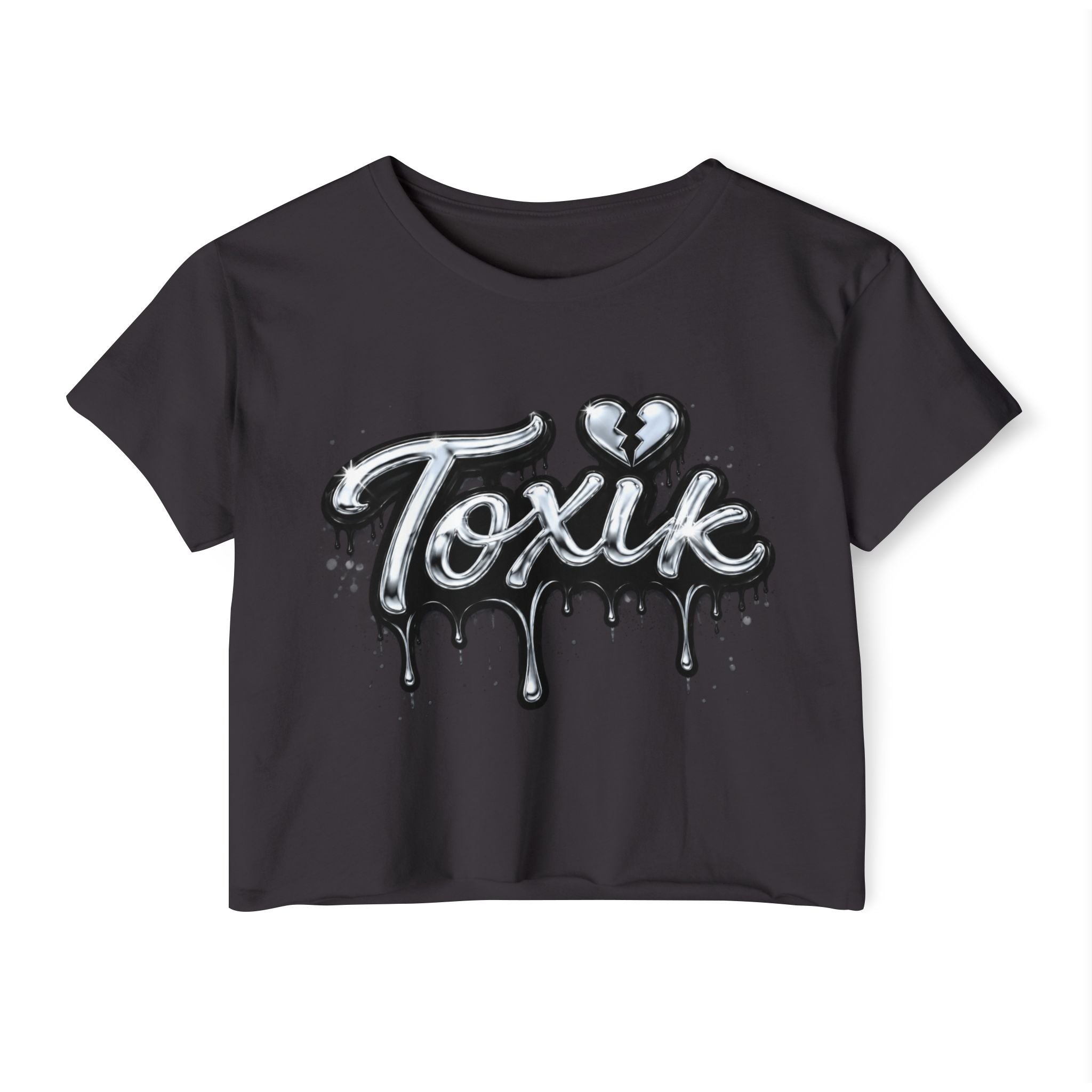 Toxik Drip Crop Top — Women's Festival Graphic Tee